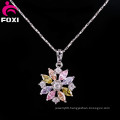 Colorful Flower Gemstone Pendants Charm